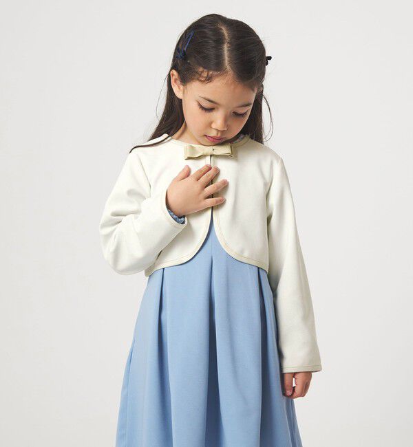 UNITED ARROWS green label relaxing「リップルボレロ / キッズ 110cm-130cm」|ノーカラージャケット|