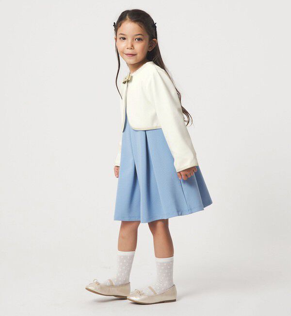 UNITED ARROWS green label relaxing「リップルボレロ / キッズ 110cm-130cm」|ノーカラージャケット|