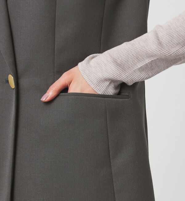 UNITED ARROWS green label relaxing「Greed グリード テーラード ジレ ウォッシャブル」|ベスト・ジレ|