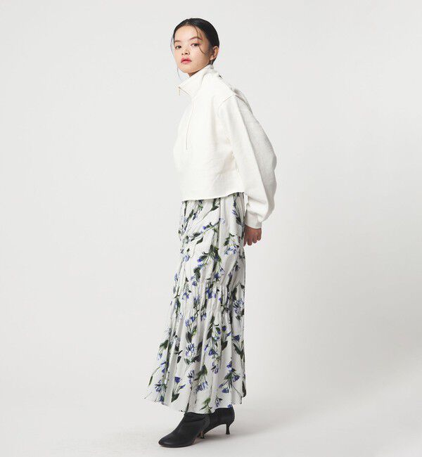 EMMEL REFINES「＜EMMEL REFINES＞EM フラワープリント シャーリング スカート」|スカート|