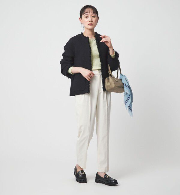 UNITED ARROWS green label relaxing「［size SHORTあり］ミックス ツイードライク ポケット ノーカラー ジャケット」|ノーカラージャケット|