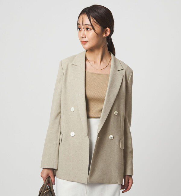 UNITED ARROWS green label relaxing「［size SHORTあり］Greed グリード メランジ ダブル ジャケット」|テーラードジャケット|