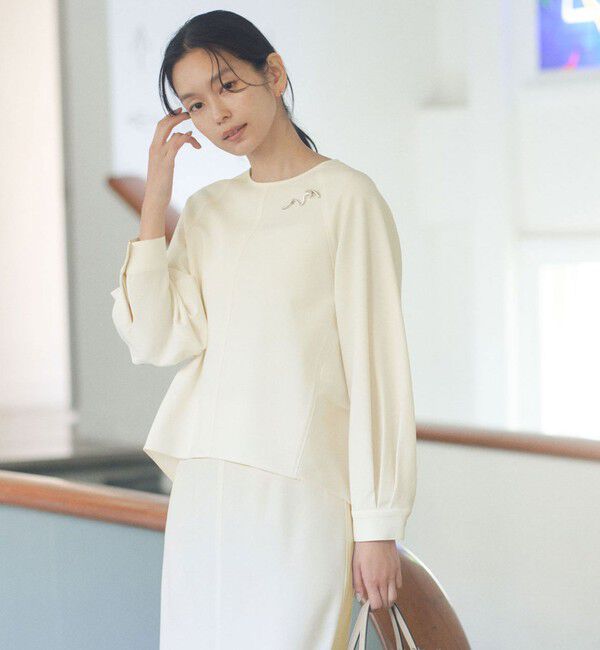 UNITED ARROWS green label relaxing「［size SHORTあり］fleurie(フルリー) フォルム プルオーバー ブラウス」|シャツ・ブラウス|OFF WHITE