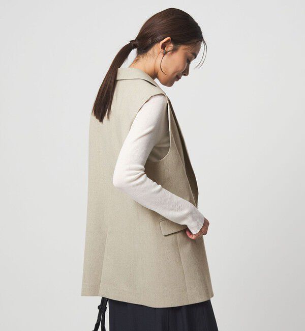 UNITED ARROWS green label relaxing「Greed グリード メランジ テーラード ジレ ウォッシャブル ストレッチ」|ベスト・ジレ|