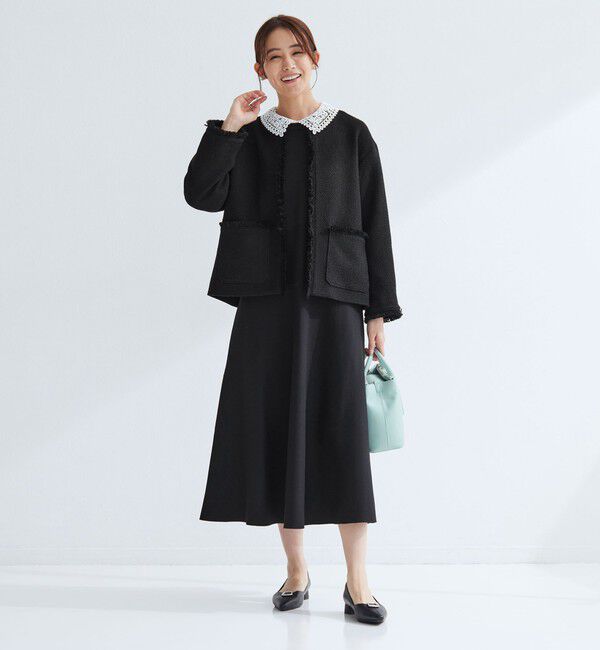 UNITED ARROWS green label relaxing「エリレース 2WAY ニット ワンピース ウォッシャブル」|ワンピース|