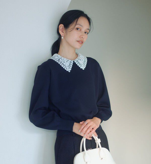 UNITED ARROWS green label relaxing「【WEB限定】エリレース 2WAY ニット プルオーバー ウォッシャブル」|ニット・セーター|