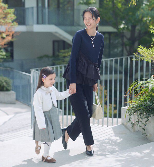 UNITED ARROWS green label relaxing「タフタ ドッキング ペプラム プルオーバー ニット ウォッシャブル」|ニット・セーター|