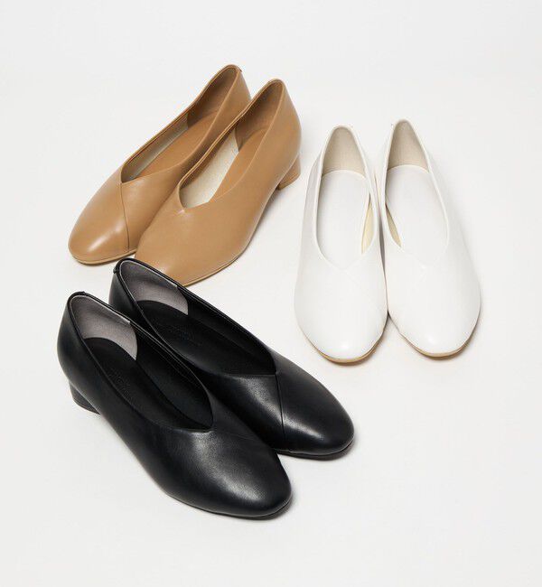 UNITED ARROWS green label relaxing「ラウンド キリカエ Vカット パンプス 撥水」|パンプス|