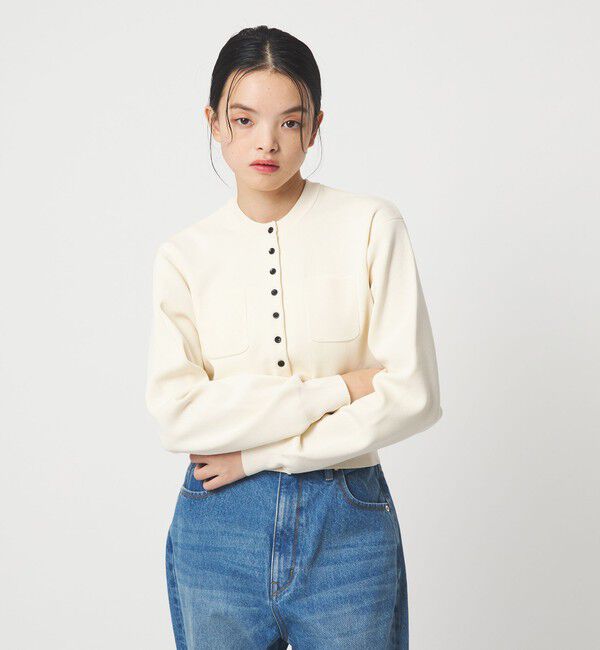 EMMEL REFINES「＜EMMEL REFINES＞EM HW スウェットライク ポケットツキ カーディガン」|カーディガン|