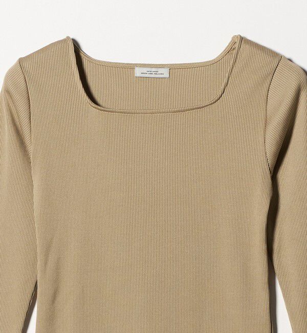 UNITED ARROWS green label relaxing「ブライトリブ スクエアネック ロングスリーブ カットソー」|Tシャツ・カットソー|