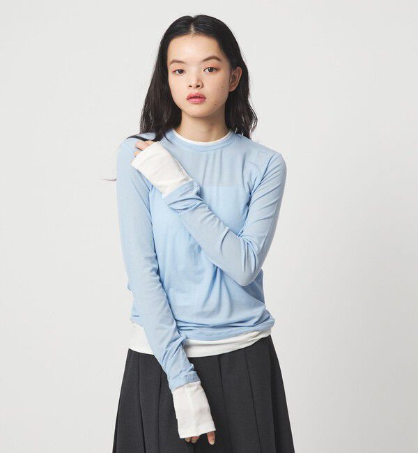 EMMEL REFINES「＜EMMEL REFINES＞EM ベアフライス クルーネック プルオーバー」|Tシャツ・カットソー|