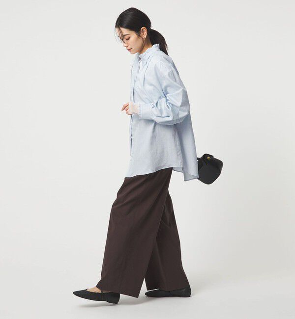 UNITED ARROWS green label relaxing「［size SHORTあり］フリルネック ブラウス」|シャツ・ブラウス|