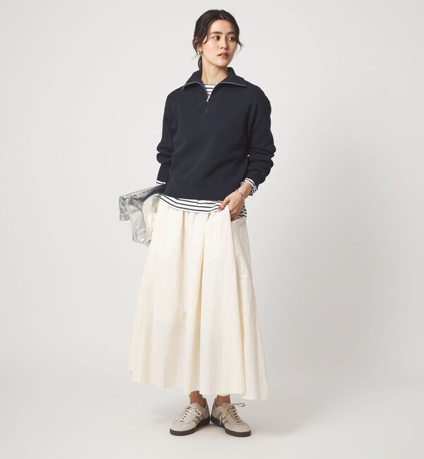 UNITED ARROWS green label relaxing「ハーフ ジップ プルオーバー ウォッシャブル」|ニット・セーター|