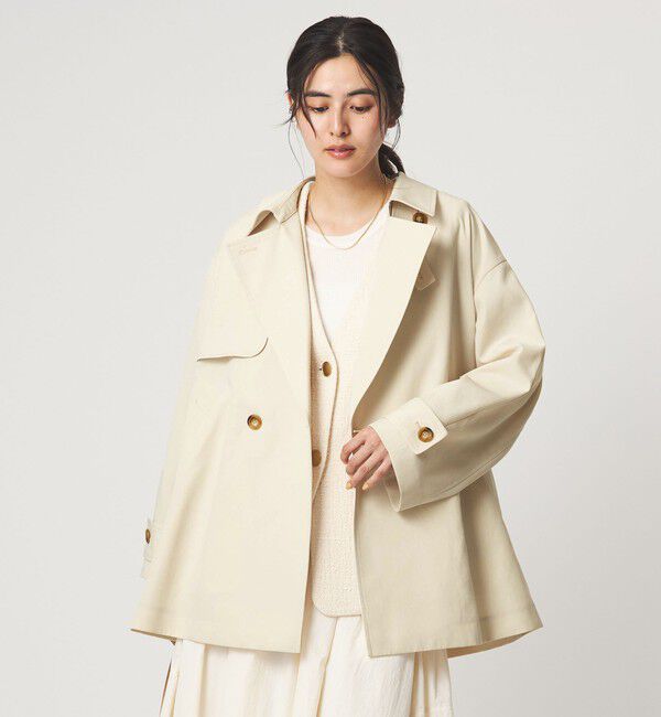 UNITED ARROWS green label relaxing「［size SHORTあり］ミドル トレンチ コート 撥水」|トレンチコート|