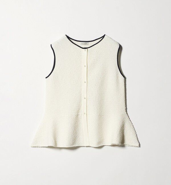 UNITED ARROWS green label relaxing「パイピング ペプラム ニット ジレ」|ベスト・ジレ|