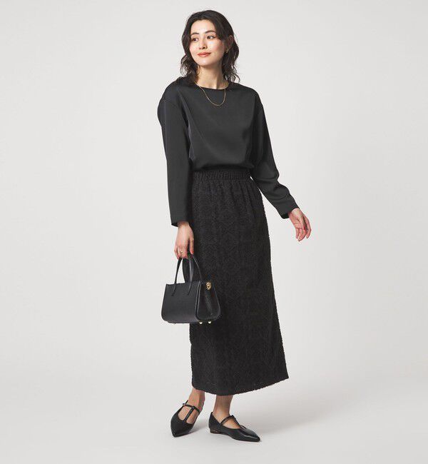 UNITED ARROWS green label relaxing「サテン ドッキング ラウンドヘム プルオーバー カットソー」|Tシャツ・カットソー|