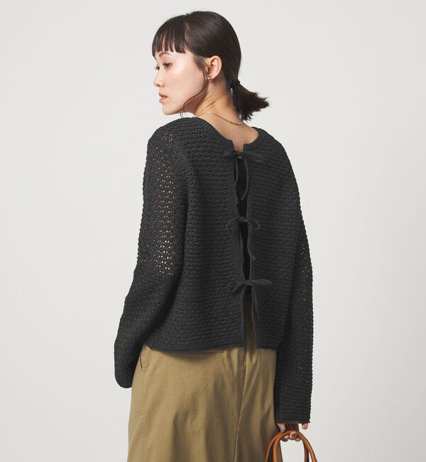 UNITED ARROWS green label relaxing「メッシュ ニット 2WAY プルオーバー ウォッシャブル」|ニット・セーター|