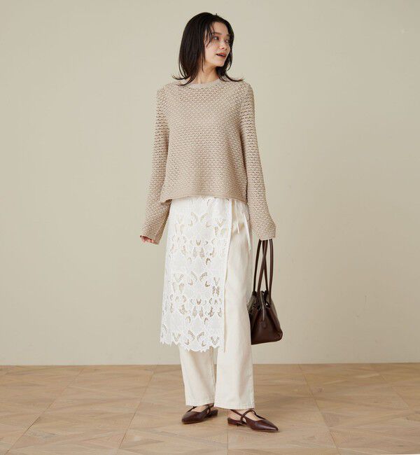 UNITED ARROWS green label relaxing「メッシュ ニット 2WAY プルオーバー ウォッシャブル」|ニット・セーター|