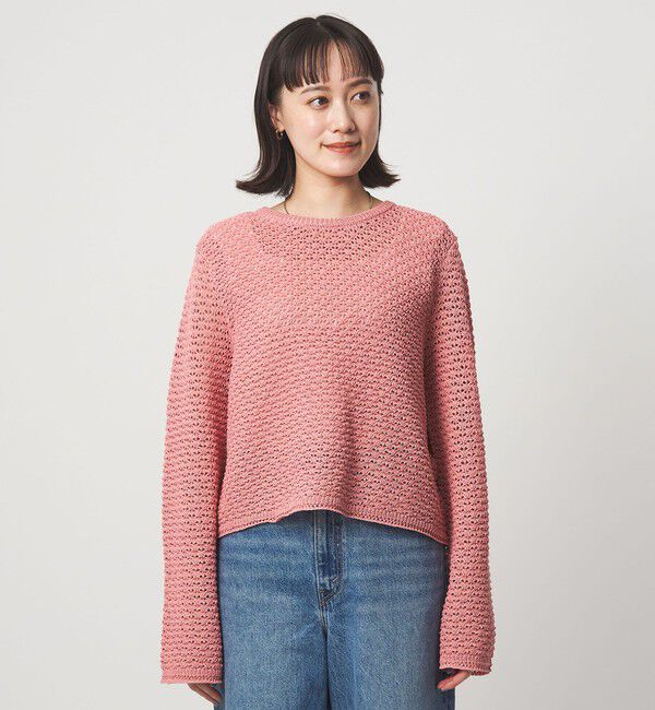 UNITED ARROWS green label relaxing「メッシュ ニット 2WAY プルオーバー ウォッシャブル」|ニット・セーター|