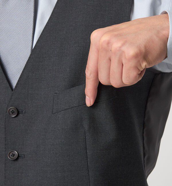 UNITED ARROWS green label relaxing「REDA トロピカル 無地 5B スーツベスト」|スーツ|