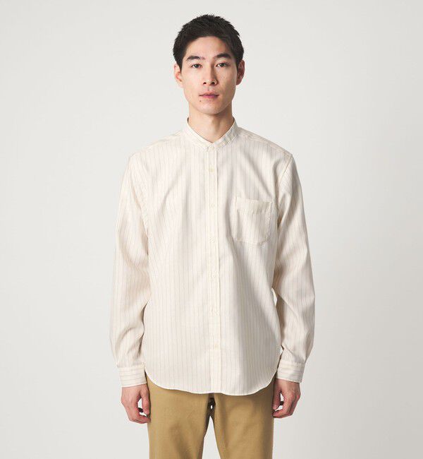 UNITED ARROWS green label relaxing「W/R オックスフォード バンドカラー 長袖 シャツ」|シャツ・ブラウス|