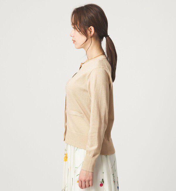 UNITED ARROWS green label relaxing「ラメ クルーネック ニット カーディガン」|カーディガン|
