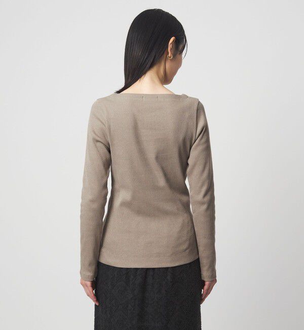 UNITED ARROWS green label relaxing「ラメ リブ ボートネック カットソー」|Tシャツ・カットソー|