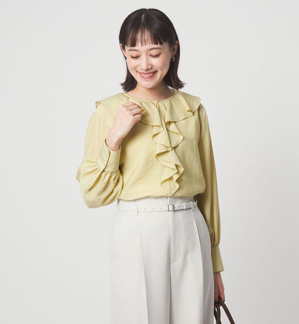UNITED ARROWS green label relaxing「ラッフル ブラウス」|シャツ・ブラウス|YELLOW