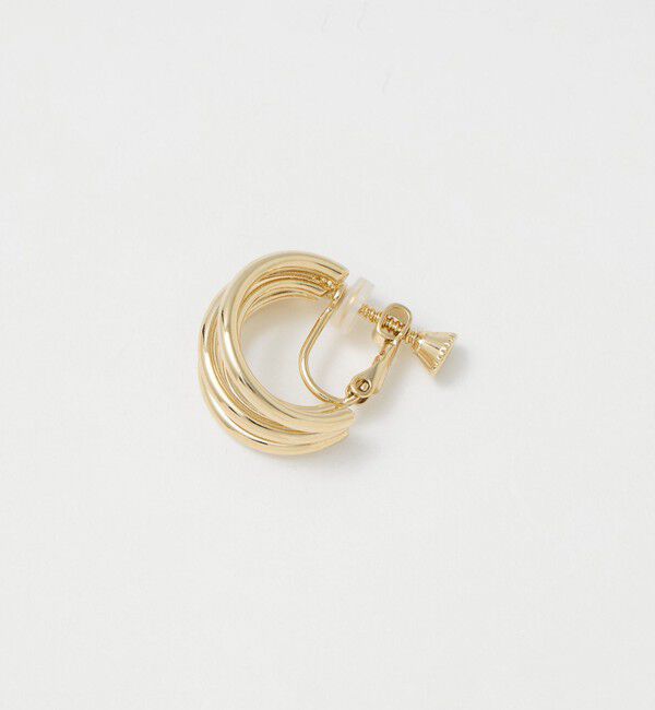 UNITED ARROWS green label relaxing「ラインミックス フープイヤリング」|イヤリング|