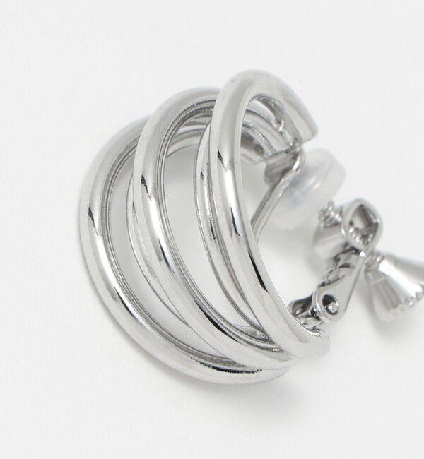 UNITED ARROWS green label relaxing「ラインミックス フープイヤリング」|イヤリング|