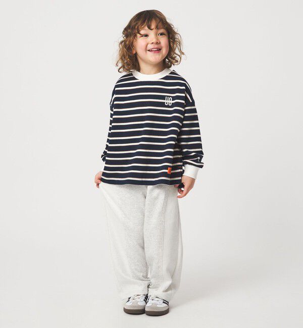 UNITED ARROWS green label relaxing「裏毛 切り替え ワイドパンツ / キッズ  100cm-160cm」|チノ|