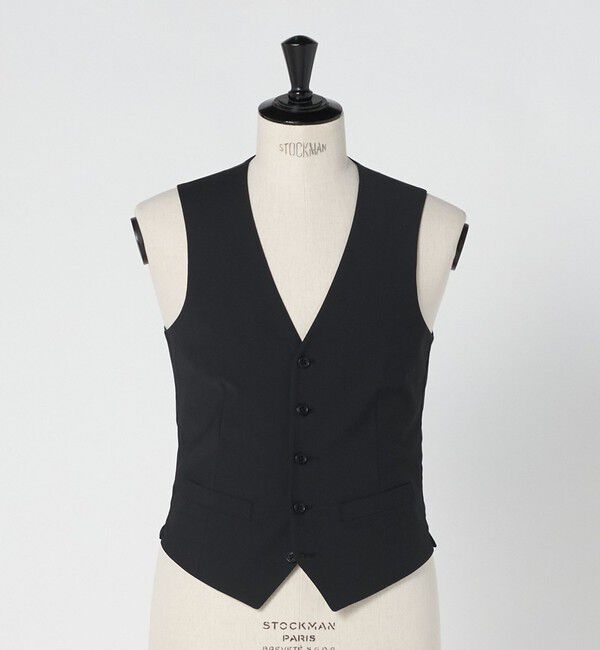 UNITED ARROWS green label relaxing「A+ TWPU トロピカル無地 スリム 5B セットアップ ベスト -ウォッシャブル-」|スーツ|