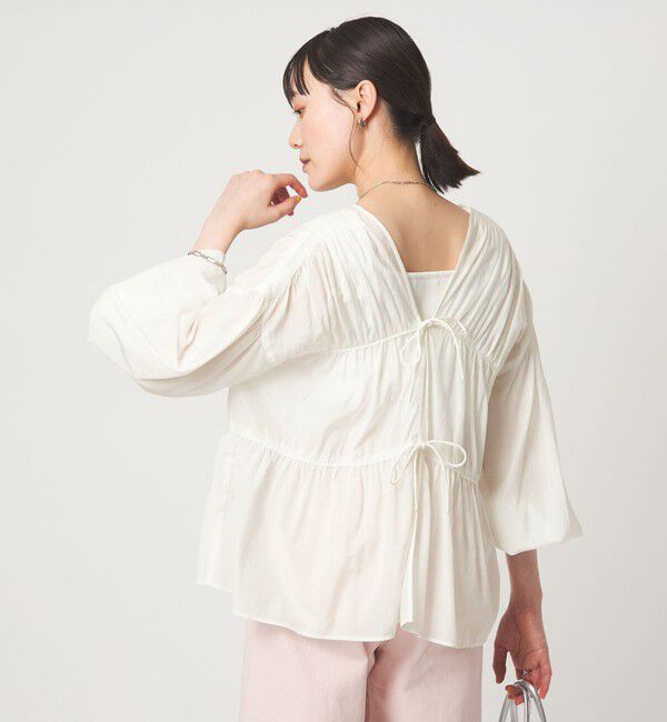 UNITED ARROWS green label relaxing「全方位映えギャザーブラウス」|シャツ・ブラウス|