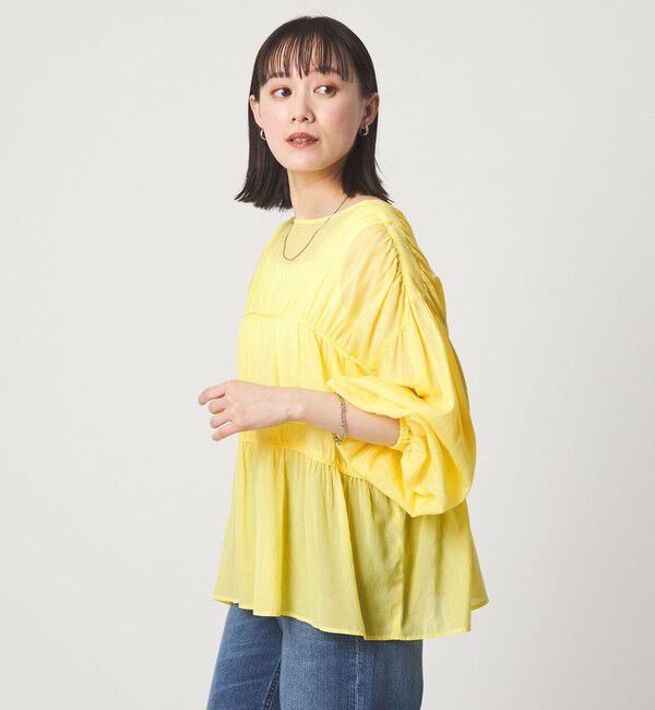 UNITED ARROWS green label relaxing「全方位映えギャザーブラウス」|シャツ・ブラウス|