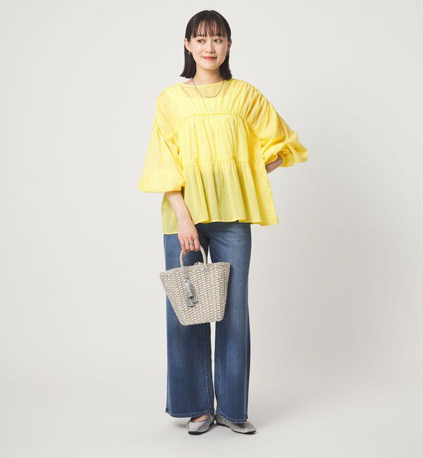 UNITED ARROWS green label relaxing「全方位映えギャザーブラウス」|シャツ・ブラウス|