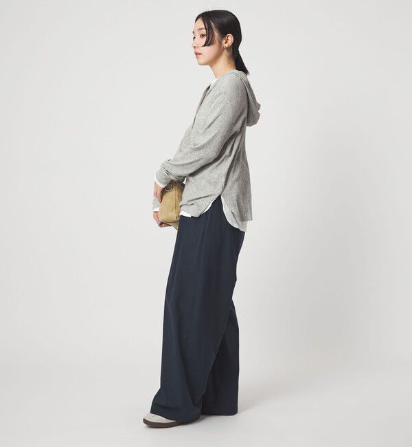 UNITED ARROWS green label relaxing「【WEB限定】＜at ease＞シアーテレコ フード ロングスリーブ カットソー」|Tシャツ・カットソー|