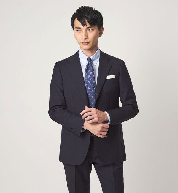 UNITED ARROWS green label relaxing「GUABELLO モヘヤ混トロピカル 3B HXD スーツジャケット」|スーツ|NAVY