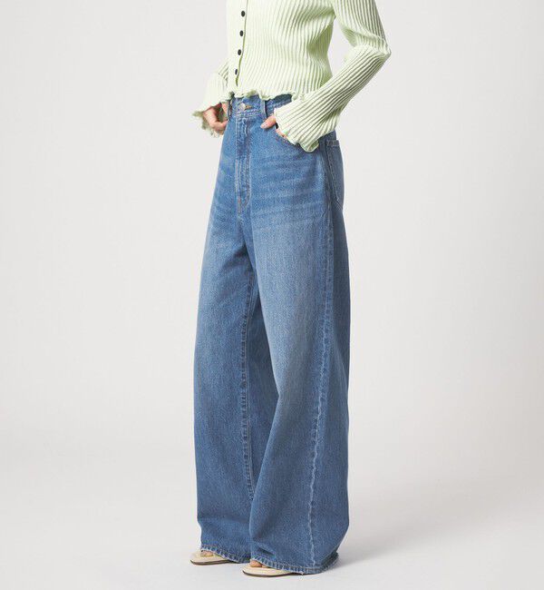 EMMEL REFINES「＜EMMEL REFINES＞EM ハイウエスト ワイド デニム」|チノ|
