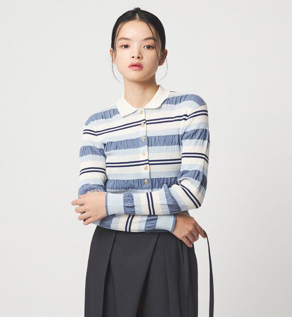 EMMEL REFINES「＜EMMEL REFINES＞EM HW マルチボーダー ニット」|ニット・セーター|