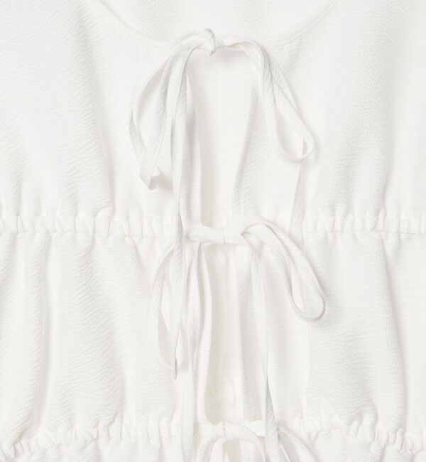 EMMEL REFINES「＜EMMEL REFINES＞EM コードレーン リボンギャザー ブラウス」|シャツ・ブラウス|