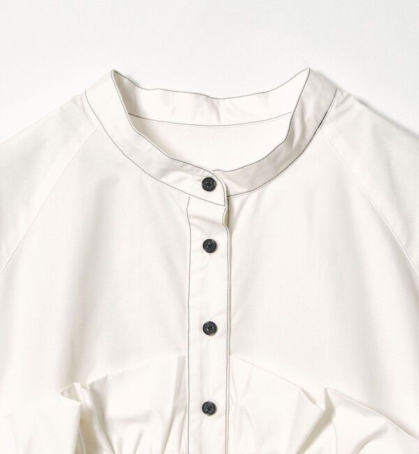 EMMEL REFINES「＜EMMEL REFINES＞EM バンドカラー フリルシャツ」|シャツ・ブラウス|