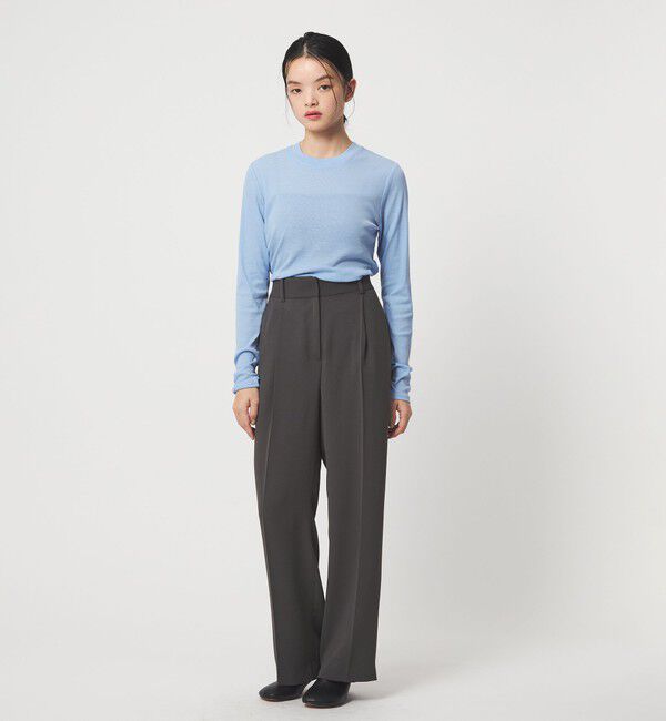 EMMEL REFINES「＜EMMEL REFINES＞EM センタープレス トロミ パンツ」|チノ|