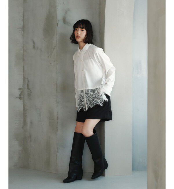 EMMEL REFINES「＜EMMEL REFINES＞EM レース レイヤー シャツ」|シャツ・ブラウス|