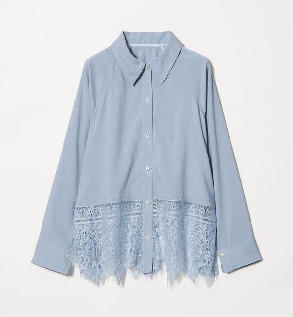 EMMEL REFINES「＜EMMEL REFINES＞EM レース レイヤー シャツ」|シャツ・ブラウス|