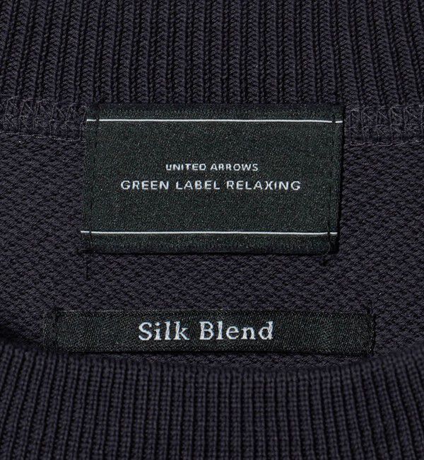 UNITED ARROWS green label relaxing「コットン シルク ミックス インレイ クルーネック ニット」|ニット・セーター|