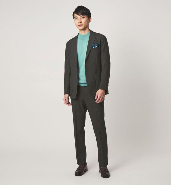 UNITED ARROWS green label relaxing「A+ ポリエステル シャークスキン 2B スタンダード セットアップ ジャケット -ウォッシャブル・ストレッチ-」|テーラードジャケット|