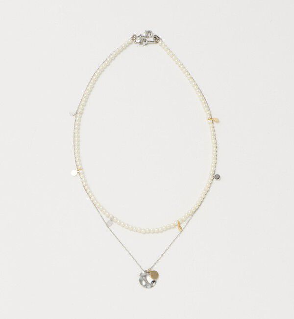 EMMEL REFINES「＜EMMEL REFINES＞EM フェイクパール&times;ラウンドトップ ネックレス セット」|ネックレス|