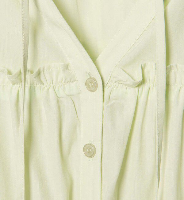 EMMEL REFINES「＜EMMEL REFINES＞EM フリルギャザー スキッパー ブラウス」|シャツ・ブラウス|