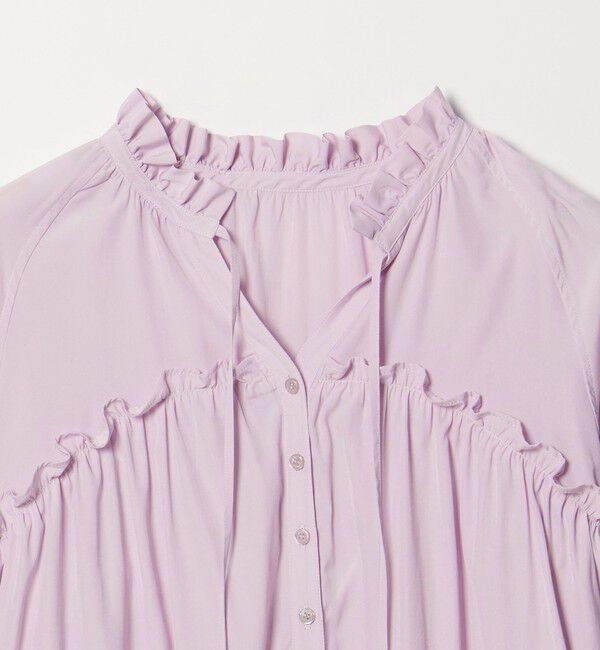 EMMEL REFINES「＜EMMEL REFINES＞EM フリルギャザー スキッパー ブラウス」|シャツ・ブラウス|