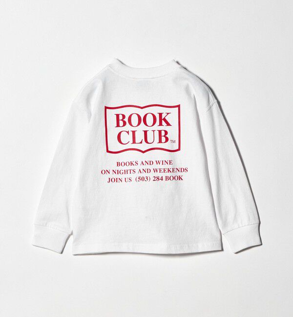 UNITED ARROWS green label relaxing「【別注】＜BOOK CLUB＞ロゴ ロングスリーブTシャツ / キッズ  110cm-130cm」|Tシャツ・カットソー|WHITE